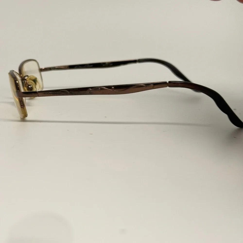 Oscar de la Renta OS 511 209 Brown Metal Rectangle‎ Eyeglasses 52-18-135 Womens